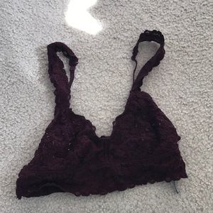 maroon aerie bralette